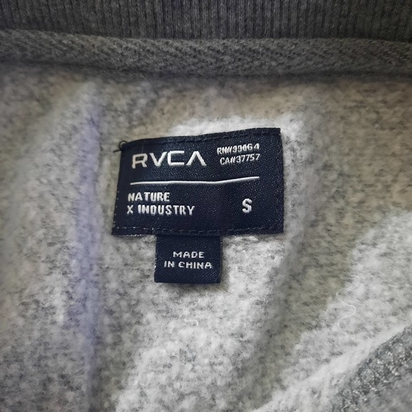 RVCA Mens Gray Black Graphic Crewneck Sweatshirt Size Small - Picture 3 of 6